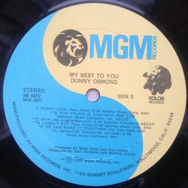 Donny Osmond : My Best To You (LP, Comp)
