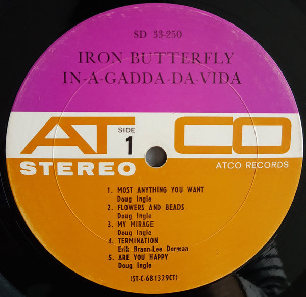 Iron Butterfly : In-A-Gadda-Da-Vida (LP, Album, CT )