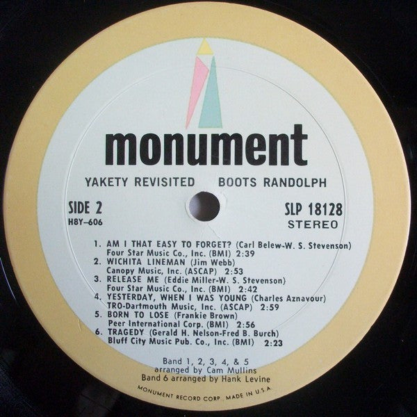 Boots Randolph : Yakety Revisited (LP, Album, Ter)