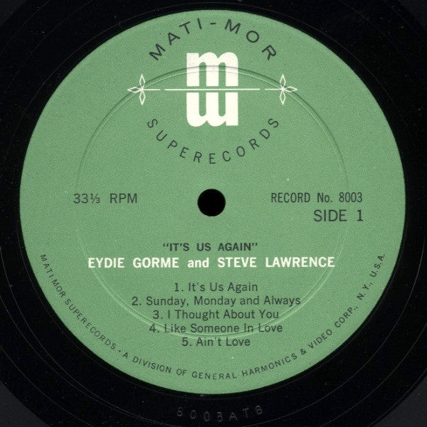 Eydie Gorme, Steve Lawrence* : It's Us Again (LP, Album)