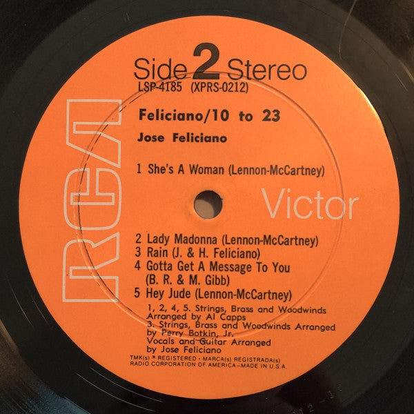 Jose Feliciano* : 10 To 23 (LP, Album, Hol)