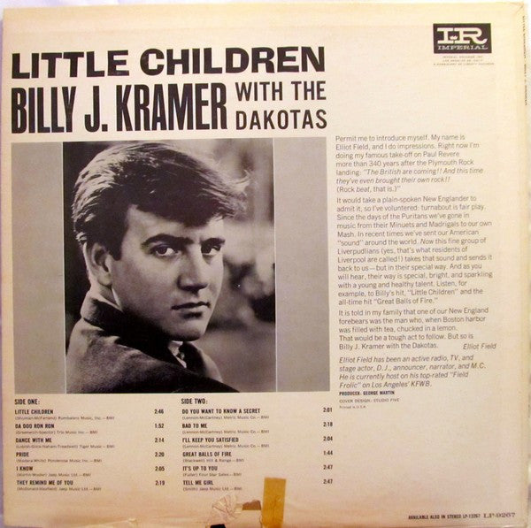 Billy J. Kramer & The Dakotas : Little Children (LP, Album, Mono)