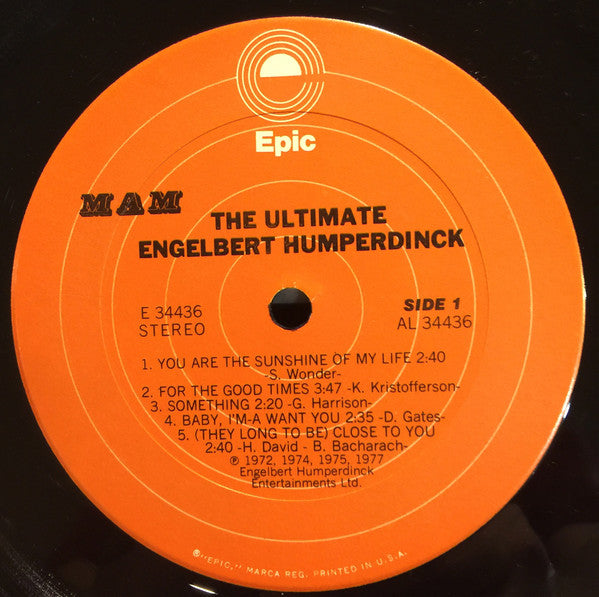 Engelbert Humperdinck : The Ultimate Engelbert Humperdinck (LP, Comp)