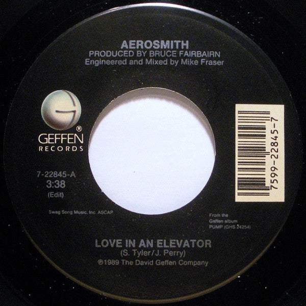 Aerosmith : Love In An Elevator (7", Single)