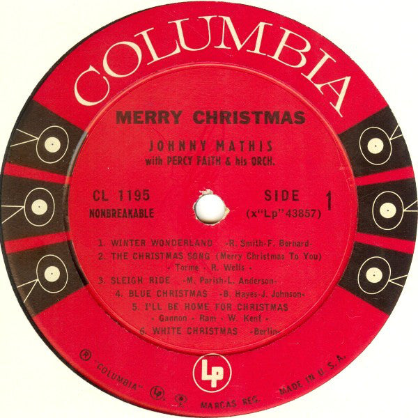 Johnny Mathis : Merry Christmas (LP, Album, Mono)