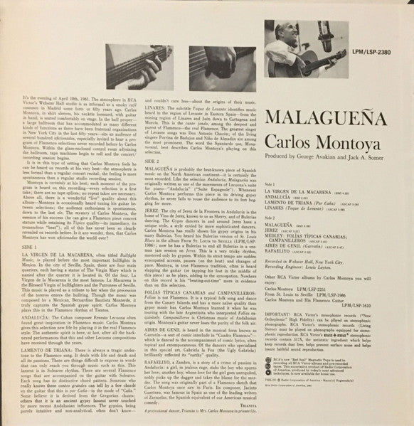 Carlos Montoya : Malagueña (LP, Album)