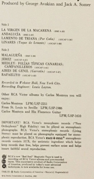 Carlos Montoya : Malagueña (LP, Album)
