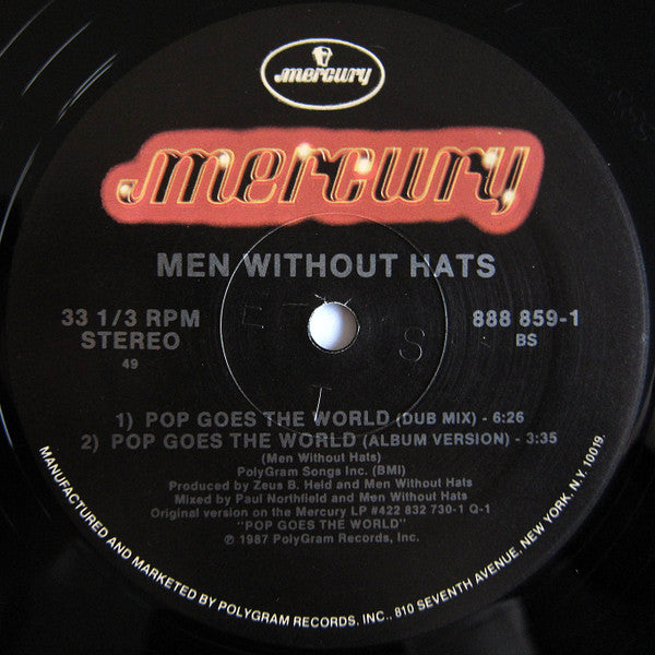 Men Without Hats : Pop Goes The World (12", Single)