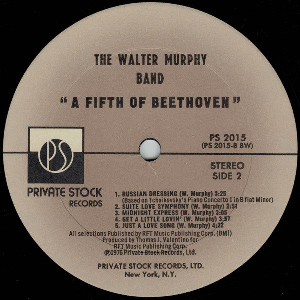 The Walter Murphy Band* : A Fifth Of Beethoven (LP, Album, Bes)