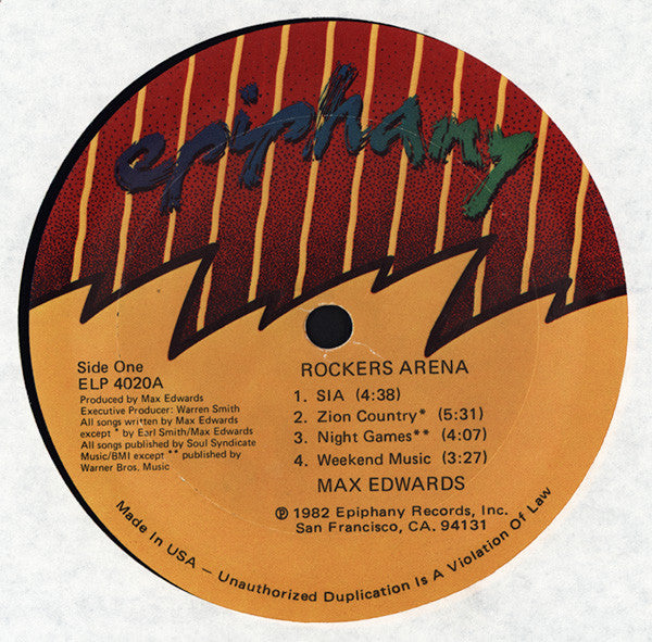 Max Edwards : Rockers Arena (LP, Album)
