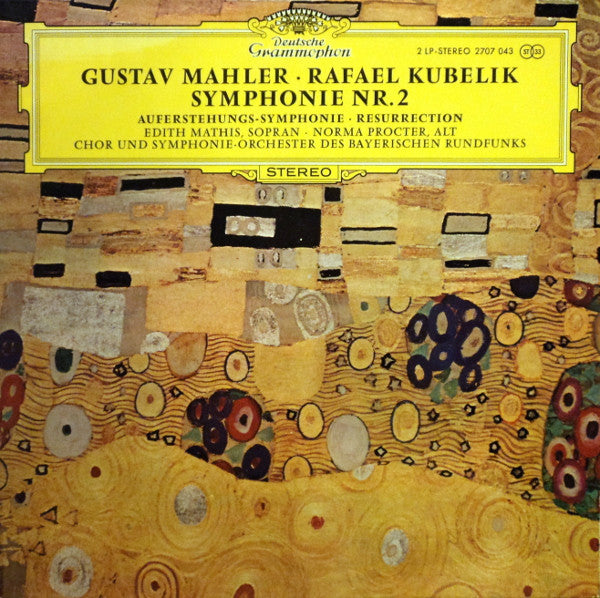 Gustav Mahler ･ Rafael Kubelik - Edith Mathis , Sopran ･ Norma Procter , Alt - Chor* Und Symphonie-Orchester Des Bayerischen Rundfunks : Symphonie Nr. 2 (Auferstehungs-Symphonie ･ Resurrection) (2xLP, Album, RE)