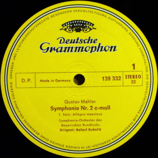 Gustav Mahler ･ Rafael Kubelik - Edith Mathis , Sopran ･ Norma Procter , Alt - Chor* Und Symphonie-Orchester Des Bayerischen Rundfunks : Symphonie Nr. 2 (Auferstehungs-Symphonie ･ Resurrection) (2xLP, Album, RE)
