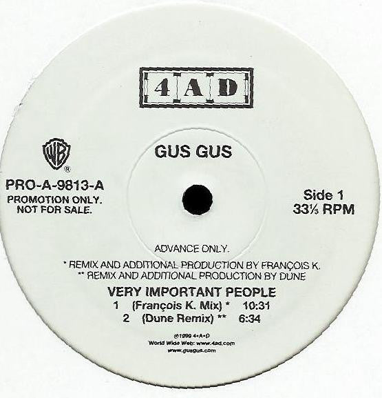 Gus Gus* : Very Important People (12", Promo)
