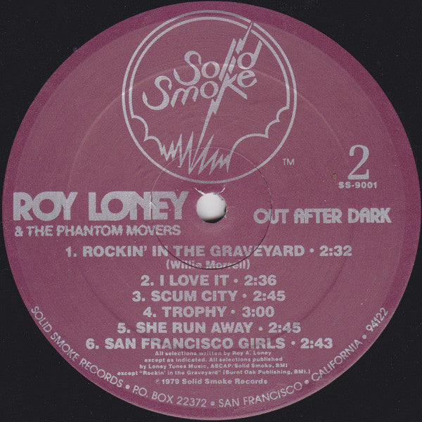 Roy Loney & The Phantom Movers : Out After Dark (LP, Album)