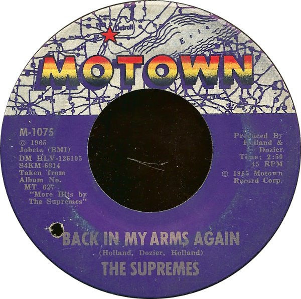 The Supremes : Back In My Arms Again (7", Single, ARP)