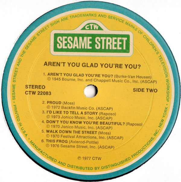 Sesame Street : Aren't You Glad You're You? (LP)