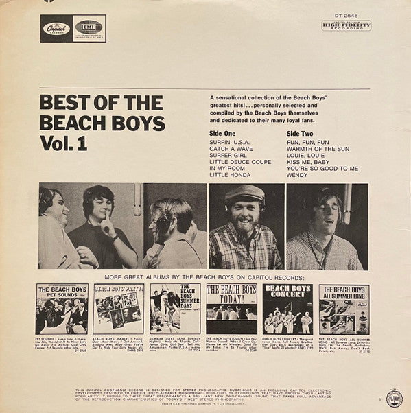 The Beach Boys : Best Of The Beach Boys (LP, Comp, Scr)