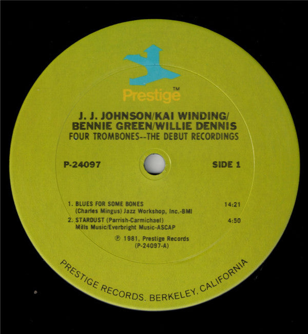 J. J. Johnson* · Kai Winding · Bennie Green · Willie Dennis : Four Trombones...The Debut Recordings (2xLP, Comp, Mono, RM, Gat)