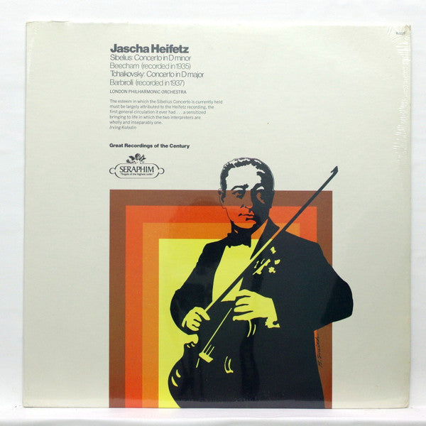 Jascha Heifetz, Sibelius*, Beecham* / Tchaikovsky*, Barbirolli*, London Philharmonic Orchestra : Concerto In D Minor / Concerto In D Major (LP, Comp, Mono)