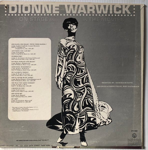 Dionne Warwick : On Stage And In The Movies (LP, Album, RP)