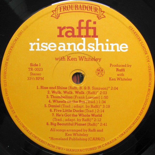 Raffi (2) : Rise And Shine (LP, Album)
