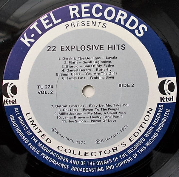 Various : 22 Explosive Hits, Vol 2 (LP, Comp, Blu)