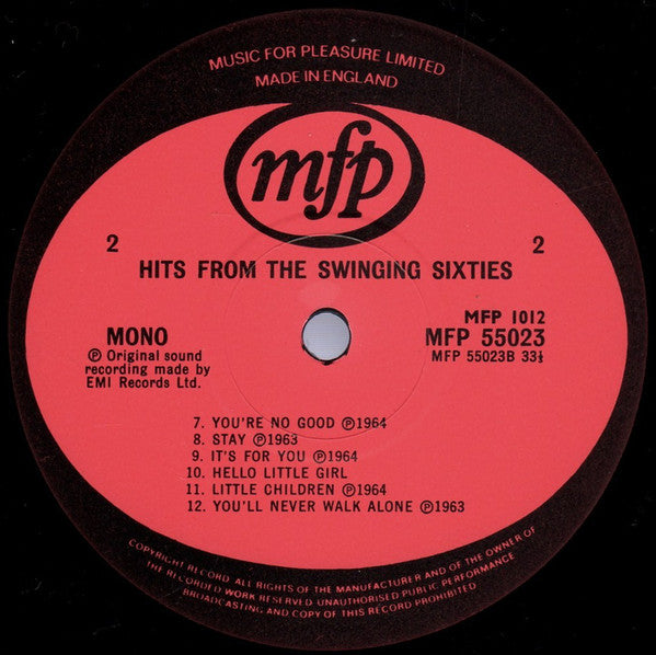 Various : Hits From The Swinging Sixties (2xLP, Comp, Mono, Gat)
