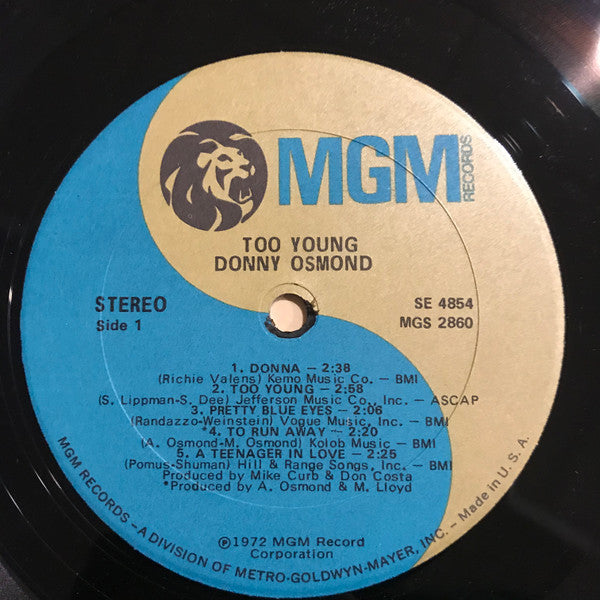 Donny Osmond : Too Young (LP, Album)