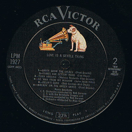 Harry Belafonte : Love Is A Gentle Thing (LP, Album, Mono, Ind)