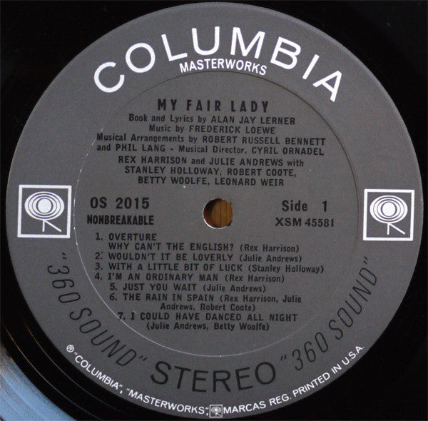 Original Cast*, Rex Harrison, Julie Andrews With Stanley Holloway Book And Lyrics By Alan Jay Lerner Music By Frederick Loewe : My Fair Lady (LP, Album, RE)