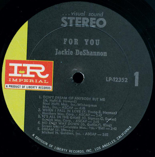 Jackie DeShannon : For You (LP, Album)