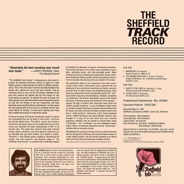 Robbie Buchanan, James Newton Howard, Lenny Castro, Nathan East, Mike Landau*, Carlos Vega : The Sheffield Track Record (LP, Album, Ltd, Dir)