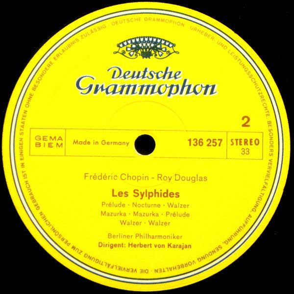 Delibes* / Chopin* - Douglas*, Berliner Philharmoniker, Herbert von Karajan : Coppelia-Ballettsuite / Les Sylphides (LP, RE, RP)
