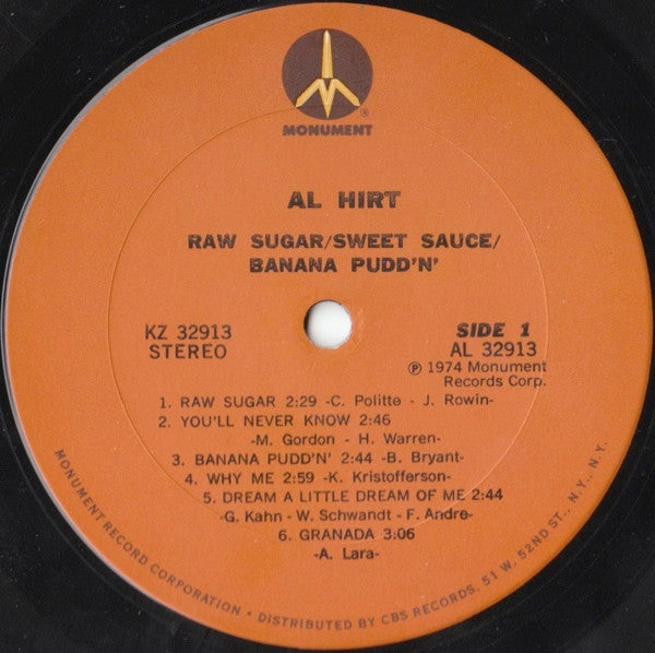 Al Hirt : Raw Sugar / Sweet Sauce / Banana Pudd'n' (LP, Album)