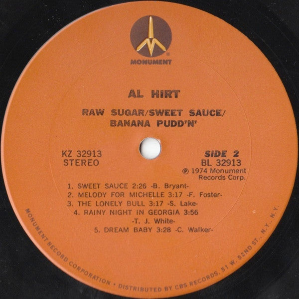 Al Hirt : Raw Sugar / Sweet Sauce / Banana Pudd'n' (LP, Album)