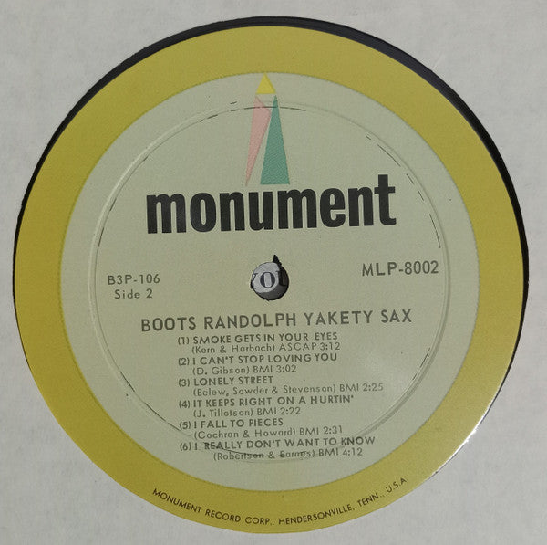 Boots Randolph : Boots Randolph's Yakety Sax! (LP, Album, Mono)