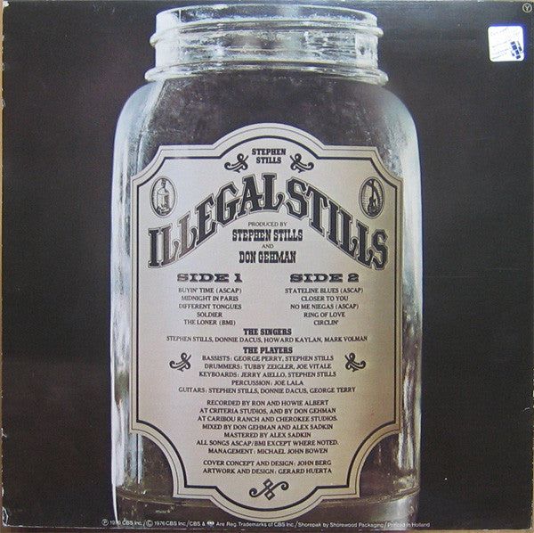 Stephen Stills : Illegal Stills (LP, Album)