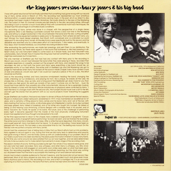 Harry James & His Big Band* : The King James Version (LP, Album, Ltd, Gat)