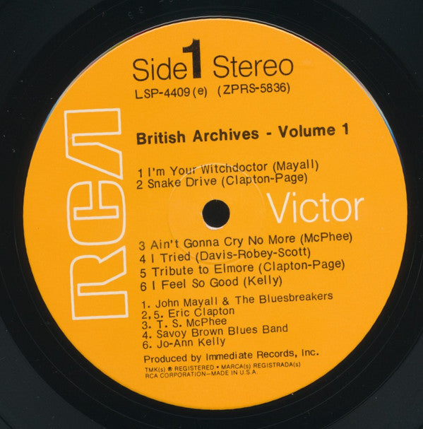 Various : British Archives - Volume One (LP, Comp, Roc)