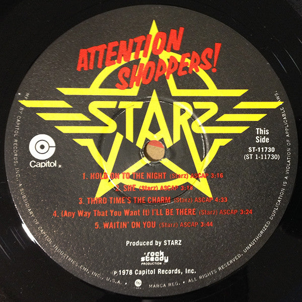 Starz (2) : Attention Shoppers! (LP, Album, Win)