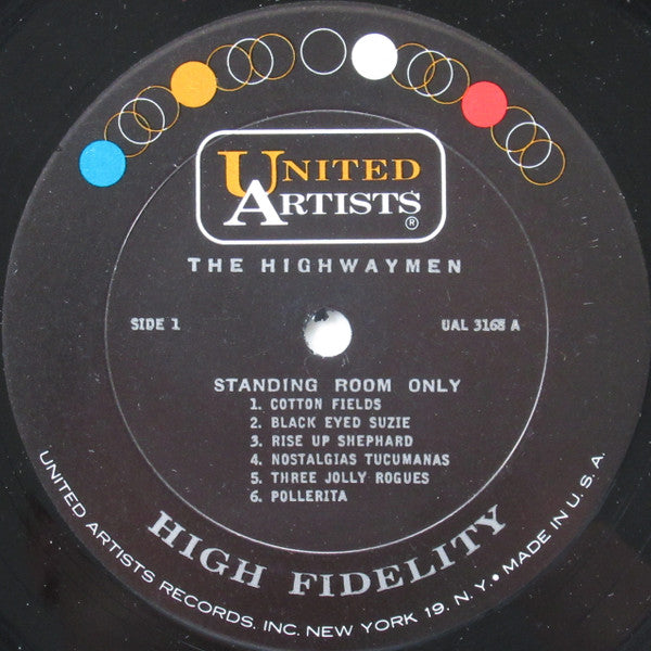 The Highwaymen* : Standing Room Only! (LP, Album, Mono)