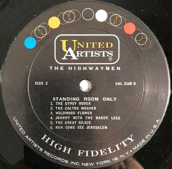 The Highwaymen* : Standing Room Only! (LP, Album, Mono)