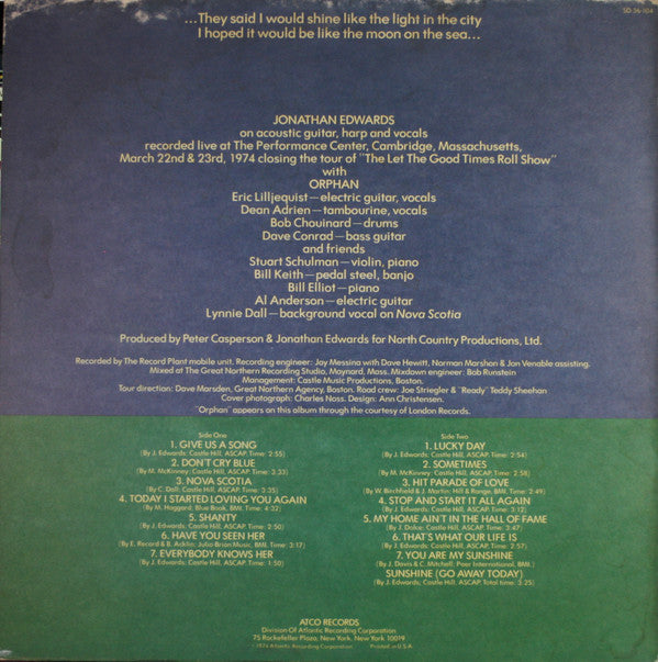 Jonathan Edwards (2) : Lucky Day (LP, Album, RI )