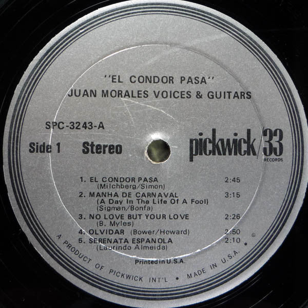 The Juan Morales Voices & Guitars : El Condor Pasa (LP)