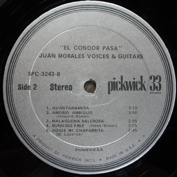The Juan Morales Voices & Guitars : El Condor Pasa (LP)
