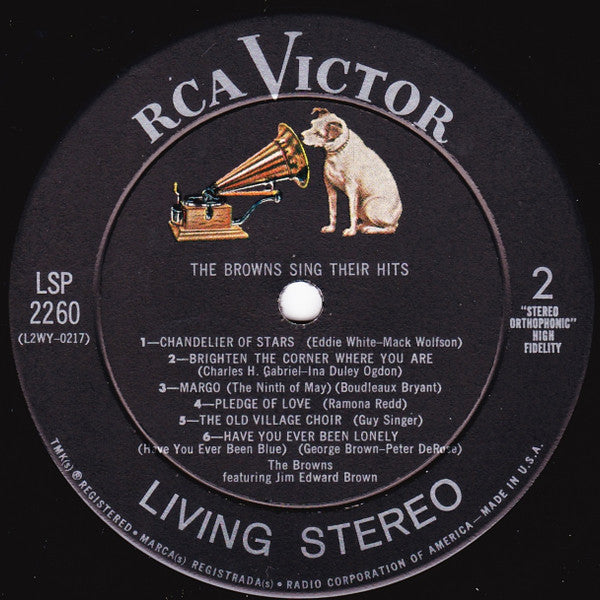 The Browns (3) Featuring Jim Edward Brown* : Sing Their Hits (LP, Album, Ind)