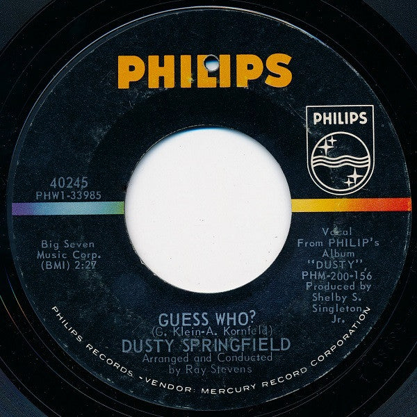 Dusty Springfield : Live It Up (7", Styrene, Ric)