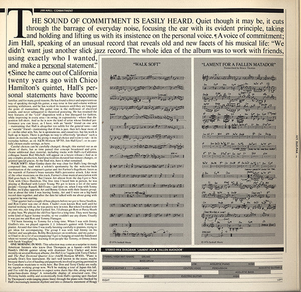 Jim Hall : Commitment (LP, Album, Ter)