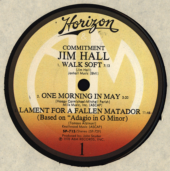 Jim Hall : Commitment (LP, Album, Ter)