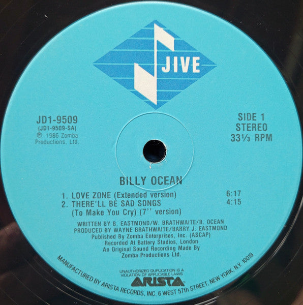 Billy Ocean : Love Zone (12")